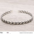 thumbnail image 1 of Wollet Handmade S925 Sterling Silver Bracelet Women, Fit to 5.9-7'' Wrist, Vintage Twine Woven Thai Silver Bangle Bracelet, Open End, 1 of 2