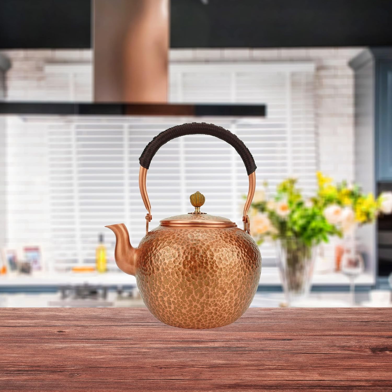 Wollet Handmade Solid Copper Tea Pot Kettle Stovetop Teapot - Walmart.com
