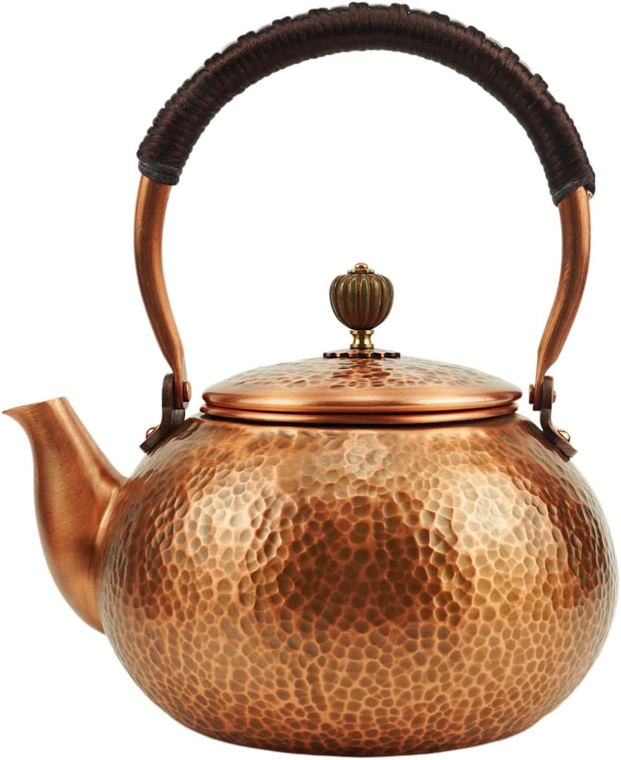 Wollet Handmade Solid Copper Tea Pot Kettle Stovetop Teapot - Walmart.com