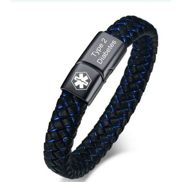 Type 2 diabetes alert bracelet online