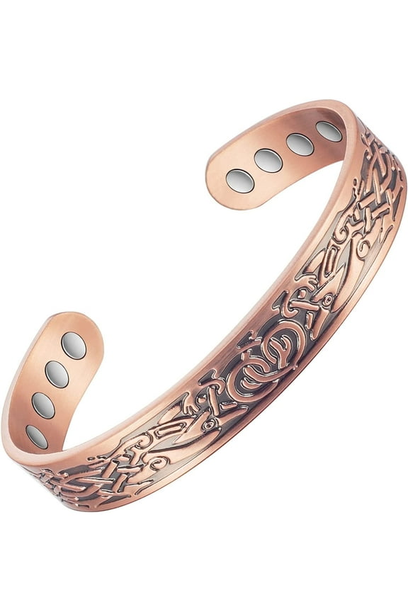 Magnetic Celtic Bracelet in Pure Copper, 6.5''