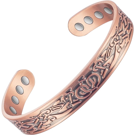 Wollet Magnetic Celtic Bracelet in Pure Copper, 6.5''
