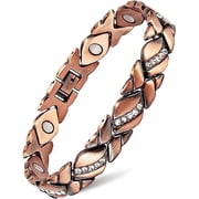 Wollet Magnetic Cooper Bracelets for Women,Gifts for Mom or Wife (6.8 In)