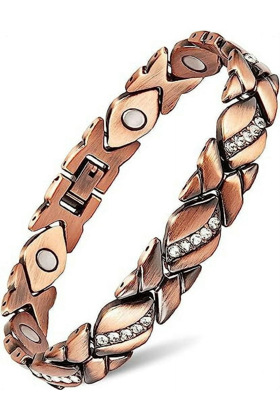 Magnetic Cooper Bracelets for Women,Gifts for Mom or Wife (6.8 In)