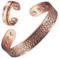 thumbnail image 1 of Wollet Magnetic Copper Bangles Bracelets & Ring for Men, Copper Jewelry Set, Christmas Gift for Dad Son Husband, 1 of 1