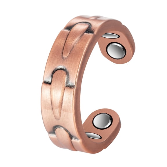 Wollet Magnetic Copper Rings, Pure Copper Jewelry Gift for Women, Length:2.3'',CPR-2039