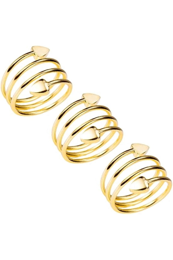 Wollet Magnetic Copper Rings for Women with 2 Magnets, 3PCS