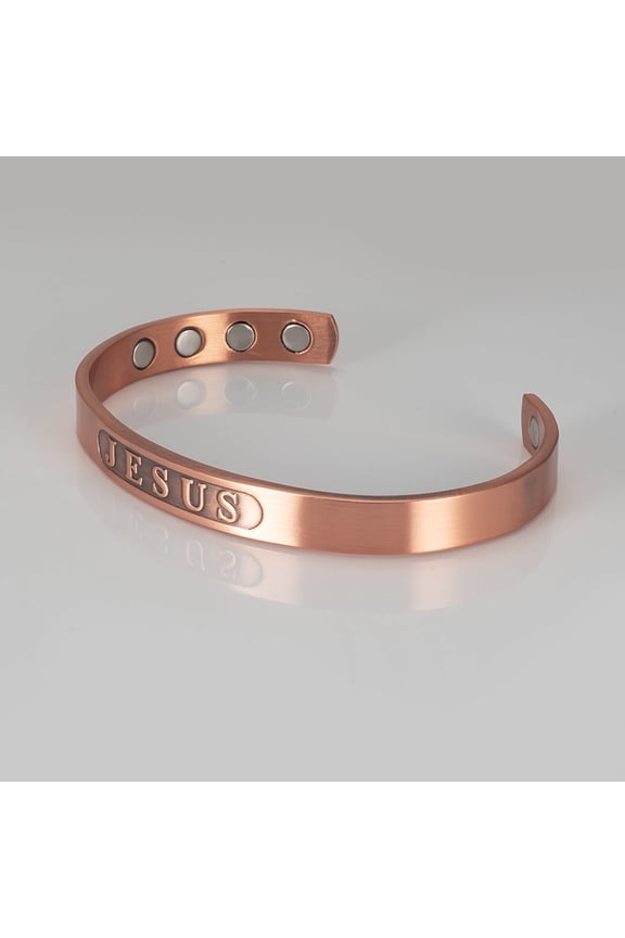 Magnetic Jesus Copper Bracelets Bangles for Women Men, Hand Made, Christmas Gift