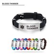 thumbnail image 1 of Wollet Medical Alert Bracelet for Men Women,Type 2 Diabetes, Silicone Bracelet, 1 of 10