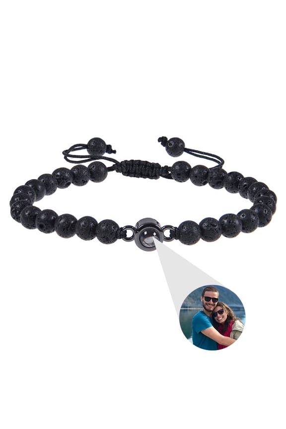 Wollet Personalized Bracelets with Picture Inside, Send Photos to Custom, Creative Gifts for Couple, Family