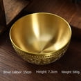 thumbnail image 1 of Wollet Pure Brass Bowl 6-inch, Creative Rice Bowl, Brass Spoon Chopsticks, Brass Tableware Set, 1 of 5