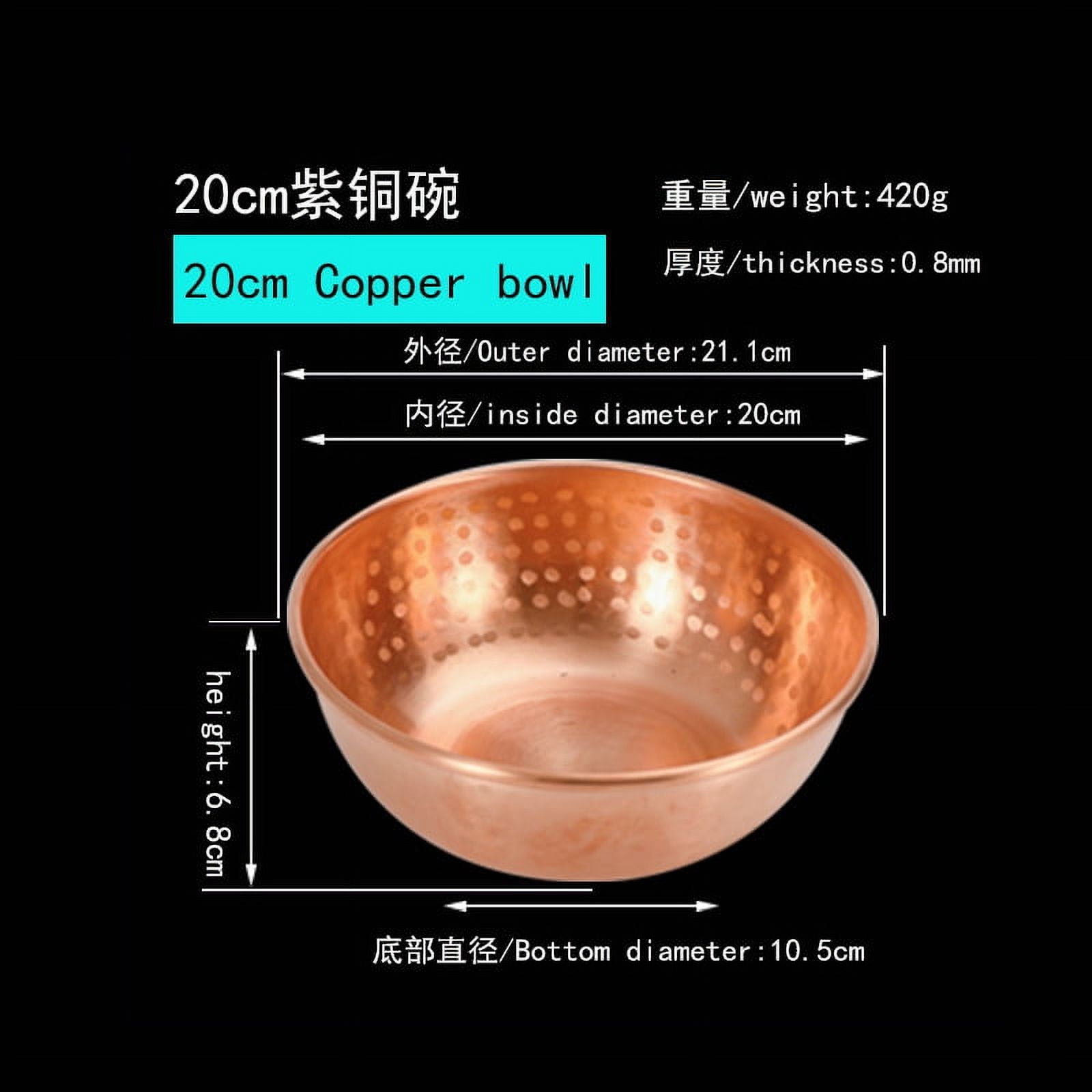 Wollet Pure Copper Bowl, Pure Copper Tableware, Rice Bowl, Soup Bowl ...