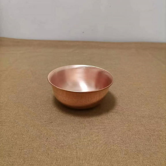 Wollet Pure Copper Brass Double-layer Bowl, Copper Food Bowl, Thickened Copper Utensil