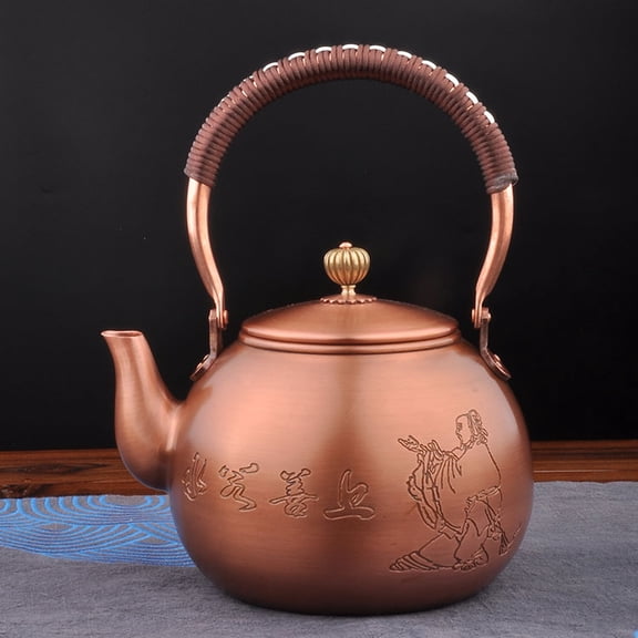 Wollet Pure Copper Pot, Boiling Water Kettle, Copper Tea Pot, Handmade Copper Pot, 1.6L , Kung Fu Tea Set