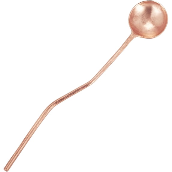 Wollet Pure Copper Spoon Coffee Spoon Premium Copper Ice Tea Spoons Ice Cream Spoon Cocktail Stirring Spoons (Type-1-Copper)
