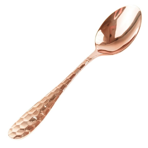 Wollet Pure Copper Spoon, Flatware Dinner Dessert Spoon, Copper Tableware(Length:6.7 in)