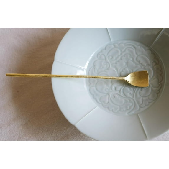 Wollet Pure Copper Spoon Long Handle Spoon Coffee Spoon Premium Copper Ice Tea Spoons Ice Cream Spoon Cocktail Stirring Spoons