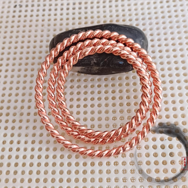 Pure Copper Tensor Ring Bracelet Bangle, Width 0.2 inches