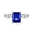thumbnail image 1 of Wollet S925 Sterling Silver Ring Women's Luxury Aquamarine, 8A High Carbon Zircon Banquet Jewelry, Valentine's Day Gift for Wife and Girlfriend, 1 of 8