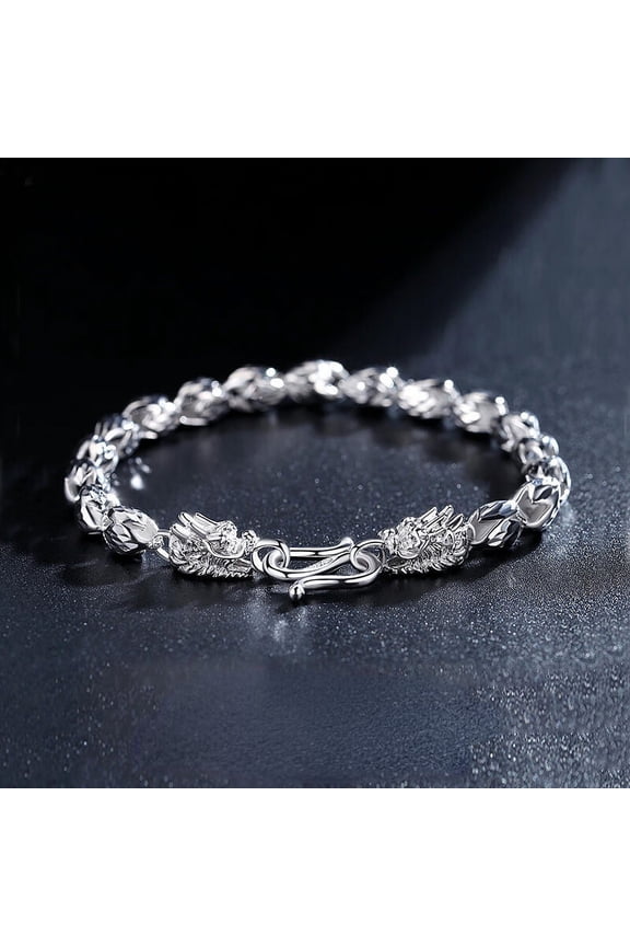 S990 Sterling Silver Bracelet for Women Men 20cm（7.87'') 14g