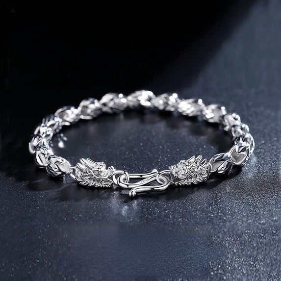 Wollet S990 Sterling Silver Bracelet for Women Men 20cm(7.87'') 14g