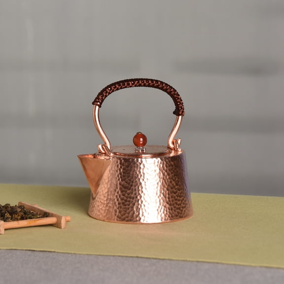 Wollet SMALL 99.9% Pure Copper Teapot, 350ml(11.6oz)Thick Copper Teapot, Boiling Water Tea Teapot