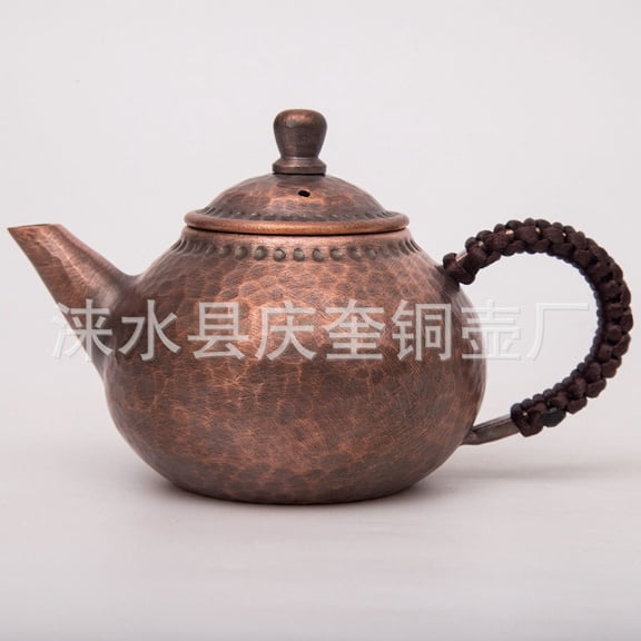 Wollet Small Pure Copper Tea Pot, 200ml(6.6 oz), Mini Tea Pot, Household Tea Pot, Household Copper Pot