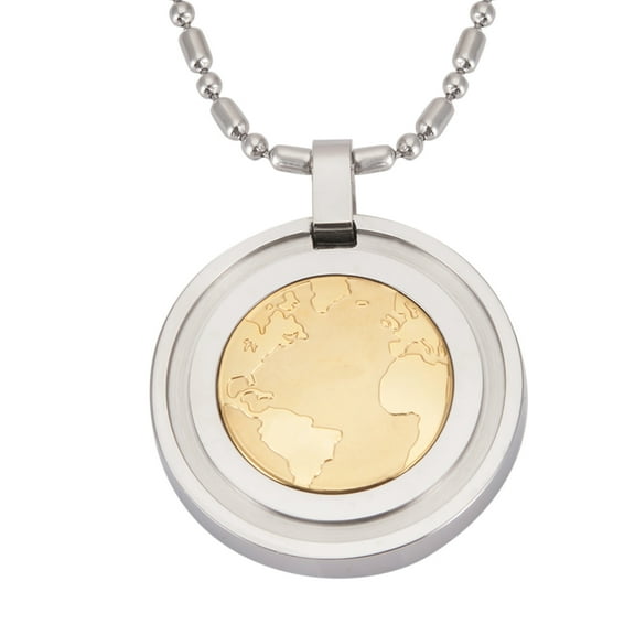 Wollet Stainless Ssteel Necklace Pendant with Inlaid Volcanic Stone for Women, Fashion Jewelry Gifts