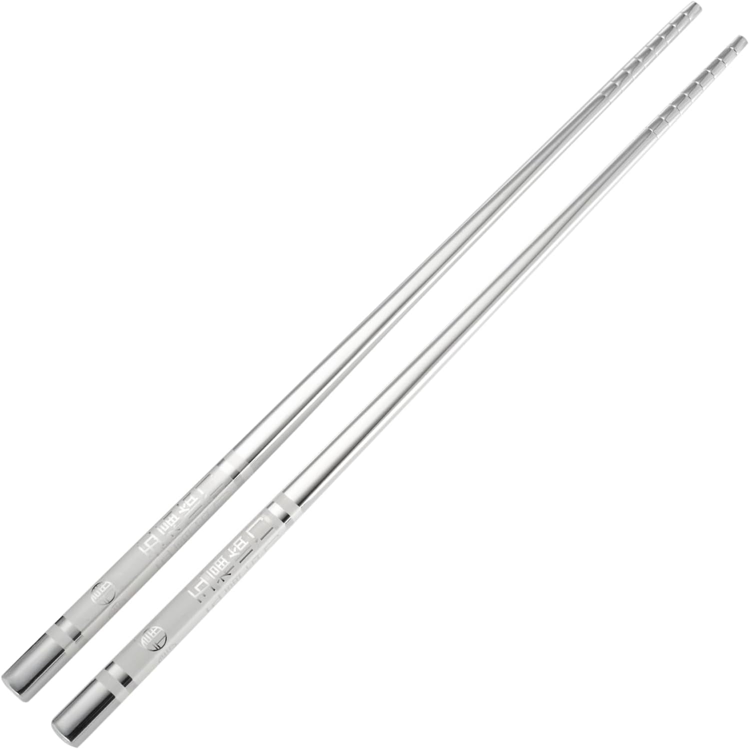 Buyer Star 5-Pair Stainless Steel Chopsticks - Silver Square Handles, Reusable Metal Chinese Chopsticks, Dishwasher Safe