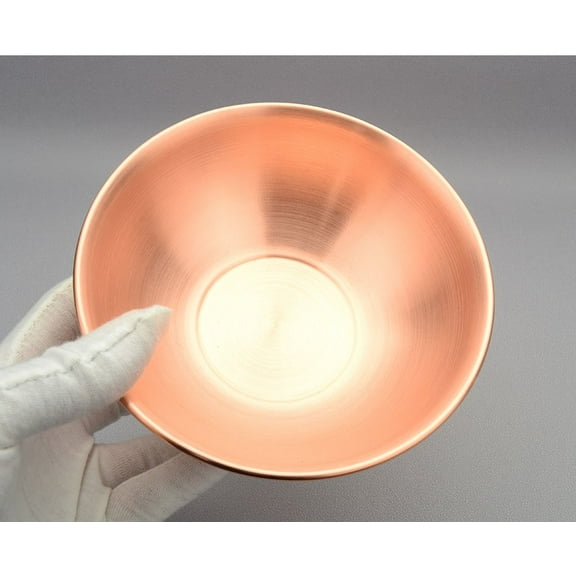 Wollet Pure Copper Bowl, Double Layer Copper Rice Bowl, (Size: 5.5''*2inches