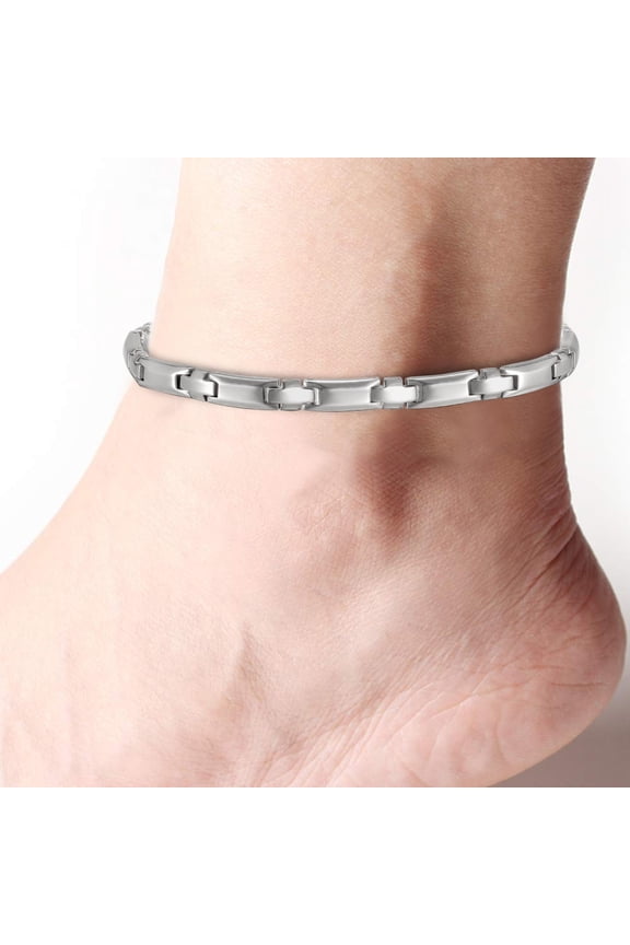 Titanium Magnetic Anklets for Women Ladies, 10 inches, Lightweight, Jewelry Gifts for Mom&Wife, Width: 0.19 inches