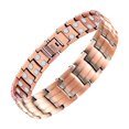 thumbnail image 1 of Wollet Wide Pure Copper Magnetic Bracelet for Men, 8.66 inches, 1 of 9