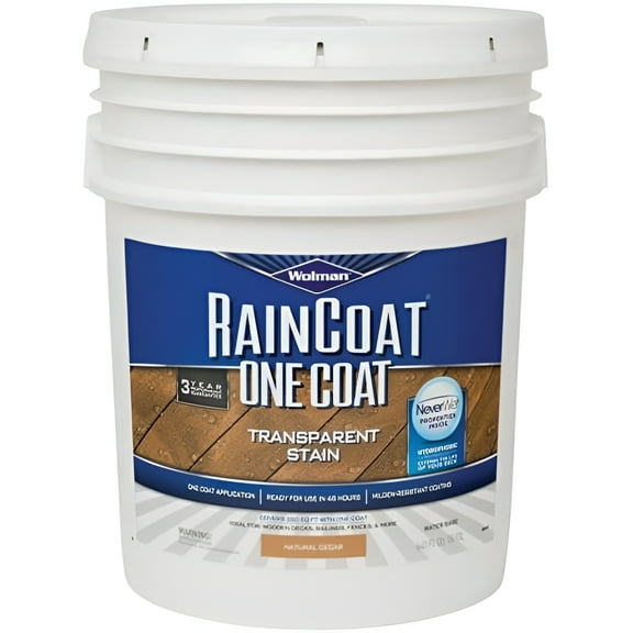 Wolman 222952 5 gal Raincoat One Coat Transparent Stain, Cedar