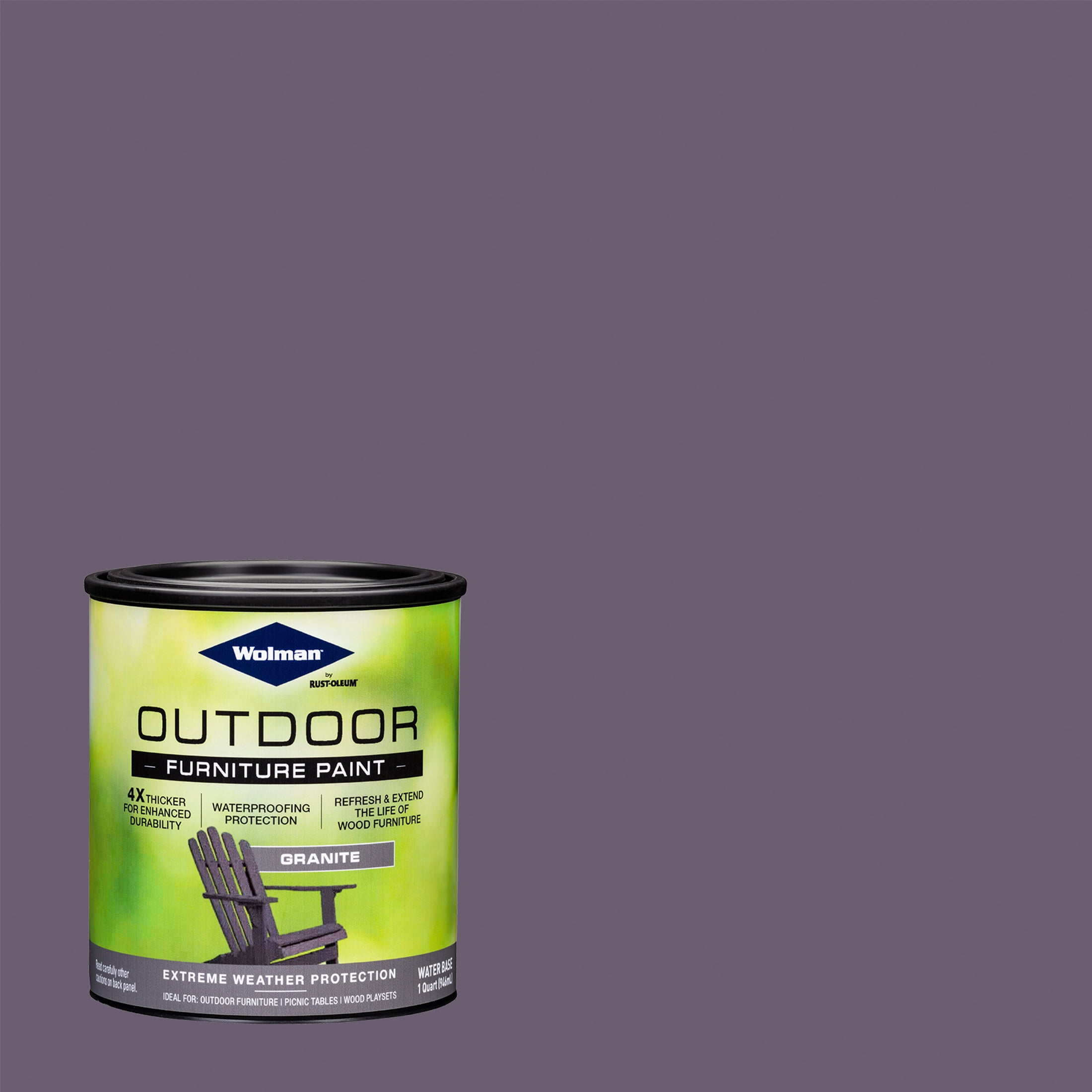 2 Pack, Granite, Wolman Outdoor Wood Furniture Paint- Quart
