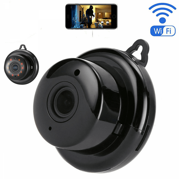 Wolmetr Security Camera Mini Camera Full HD Small Indoor Home Security Camera Nanny Camera Wireless WiFi Camera Perfect for House,Office or Family(Black)