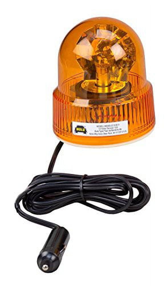 Wolo (3100-A) Beacon Light Rotating Emergency Warning Light - 12 Volt, Amber  Lens 