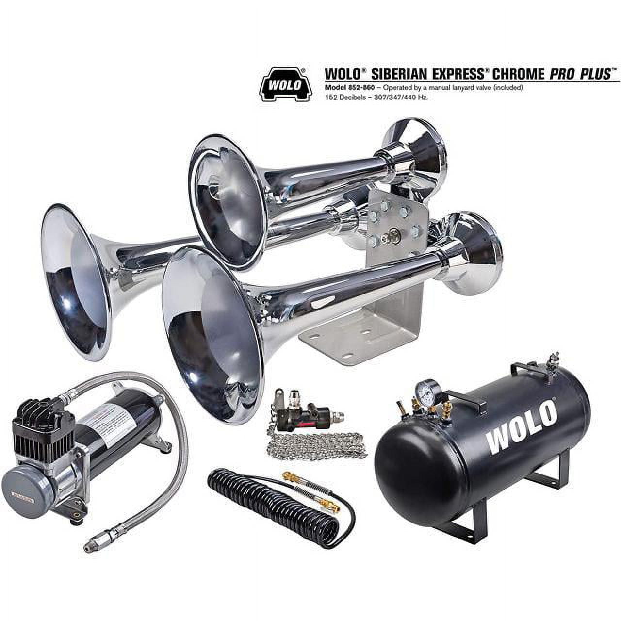manual lanyard valve set for dual air horn