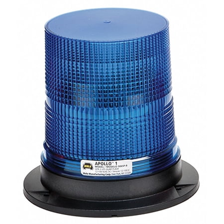 Wolo LED Warning Light, Blue, 12/100VDC Blue Includes Mounting Hardware 3065P-B