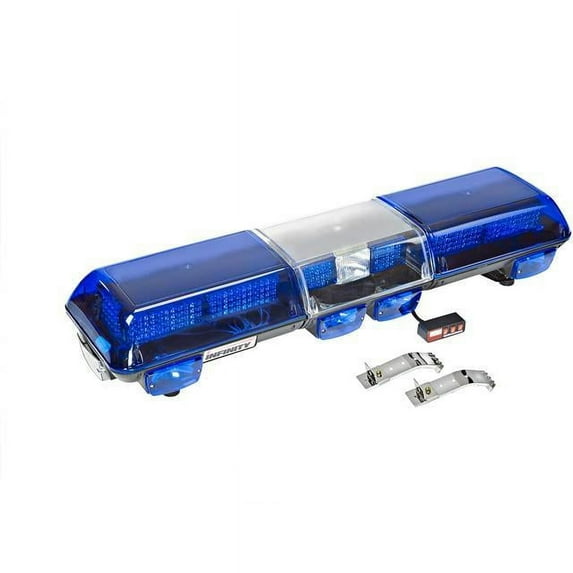 Wolo Manufacturing 7705-B LED Emergency Warning Light Bar - Blue Lens, Roof Mount