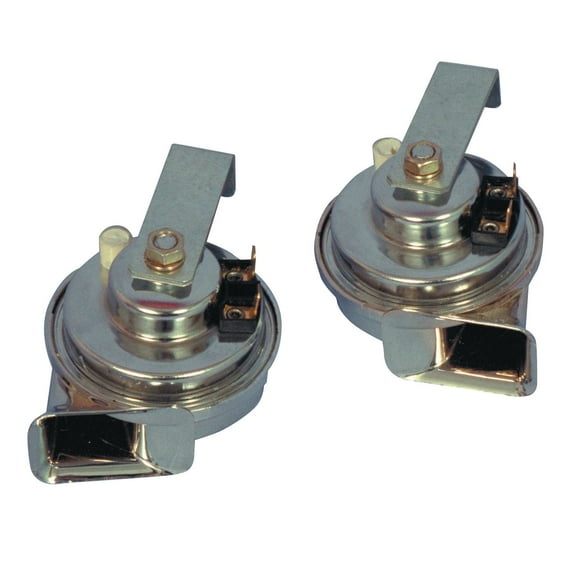 Wolo Manufacturing Corp. 225-2T Chrome Horns-(2)Universal Replacement