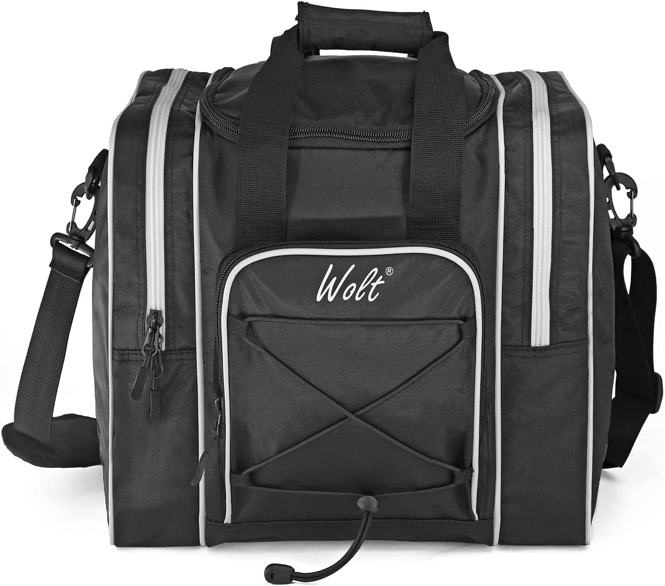 Wolt Black Oxford Bowling Tote Bag for Single Ball with Padded Ball