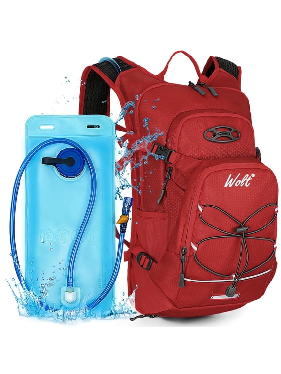 | Hiking Hydration Backpack with 2L Hydration Bladder Hiking Cycling Climbing for Unisex(Red)