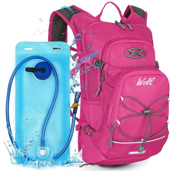 WOLT Hydration Backpack with 2L Water Bladder - 18L Lightweight & Waterproof