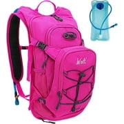 Wolt Hydration Backpack, 18L Hiking pack with Water Bladder 2L Pouch Insulated Hydropack Bag Day pack Rucksack for Biking Running Skiing, Pink