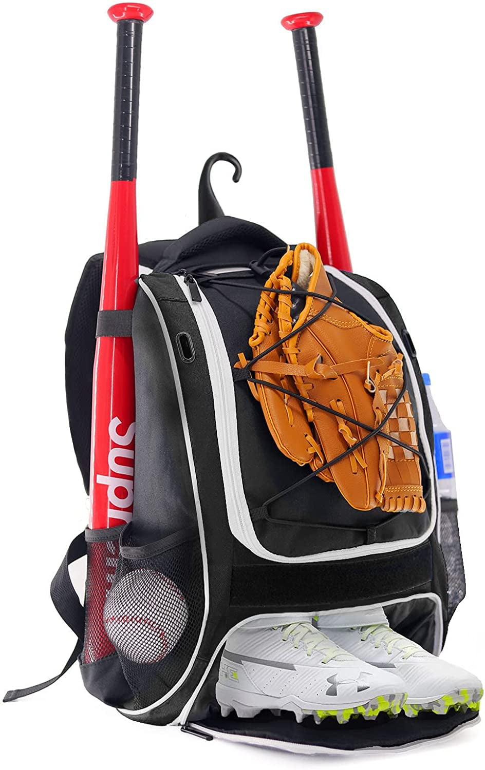 No Mercy Baseball Softball Rolling Gear Bat Bag - Wheeled - 2 Bats Black  Color | SidelineSwap