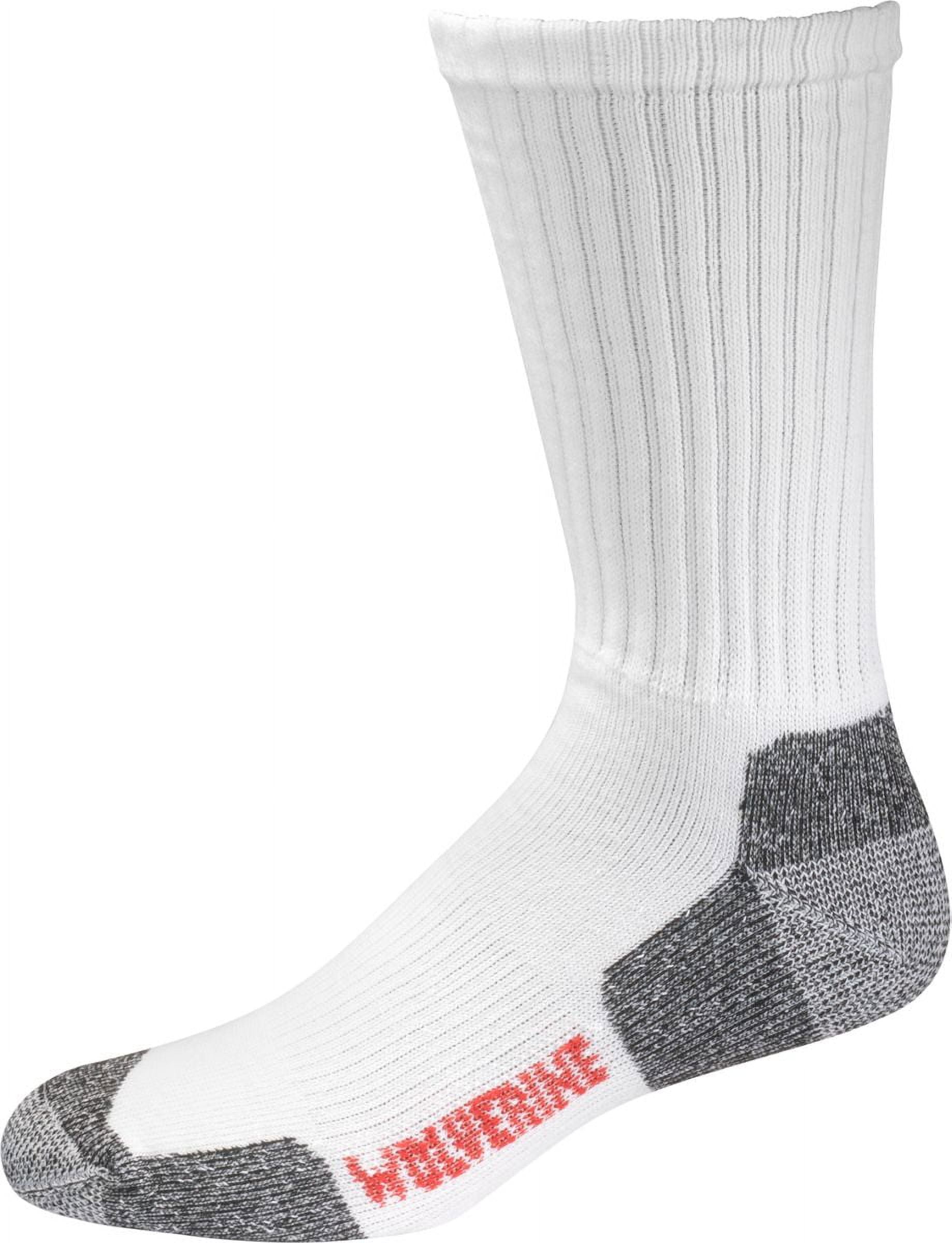 Wolverine 2PK. Safety Toe Moisture Wicking Sock Men White