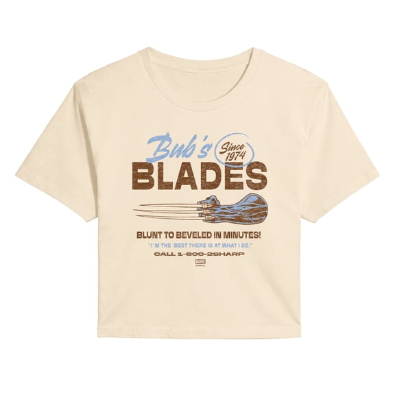 Wolverine - Bub's Blades Business - Juniors Cropped Graphic T-Shirt
