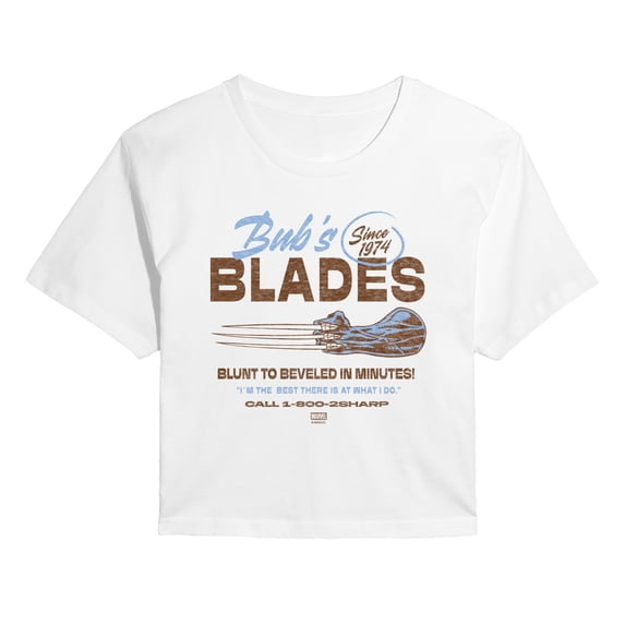 Wolverine - Bub's Blades Business - Juniors Cropped Graphic T-Shirt