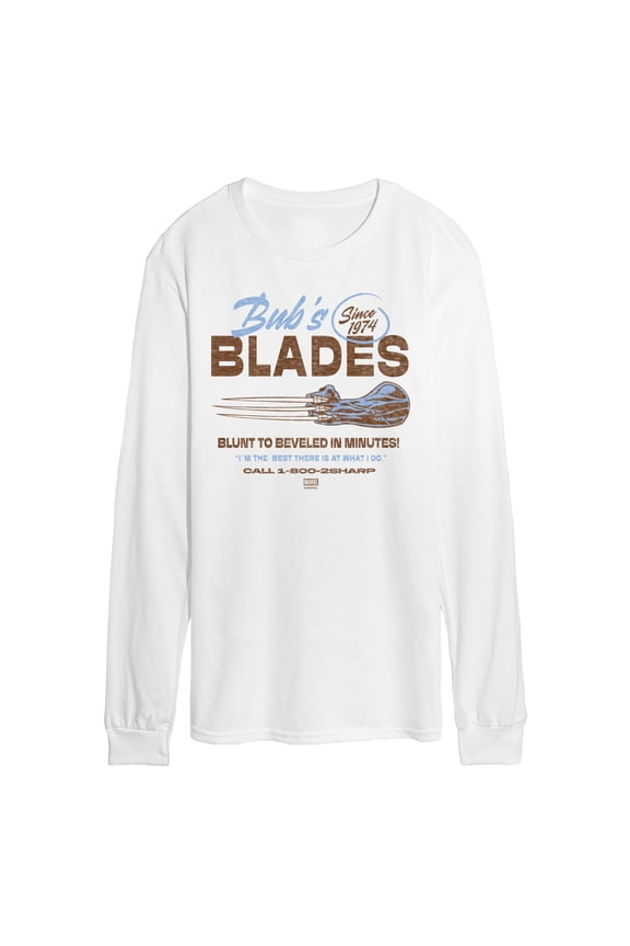 - Bub's Blades Business - Men's Long Sleeve Graphic T-Shirt