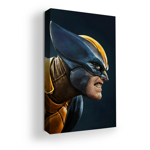 Wolverine Canvas Wall Art by DreamController- 16x20 inches Marval Wall Decor | HD Printed & Wooden framed wall art | Modern Wall Decor for Bedroom, Living Room, Office, Kids Room | Made in USA